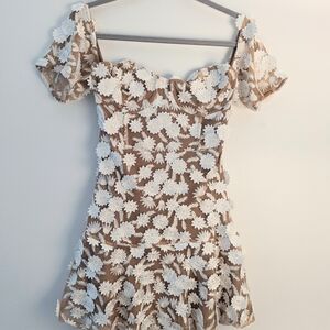 For Love and Lemons Floral Lace Mini Dress